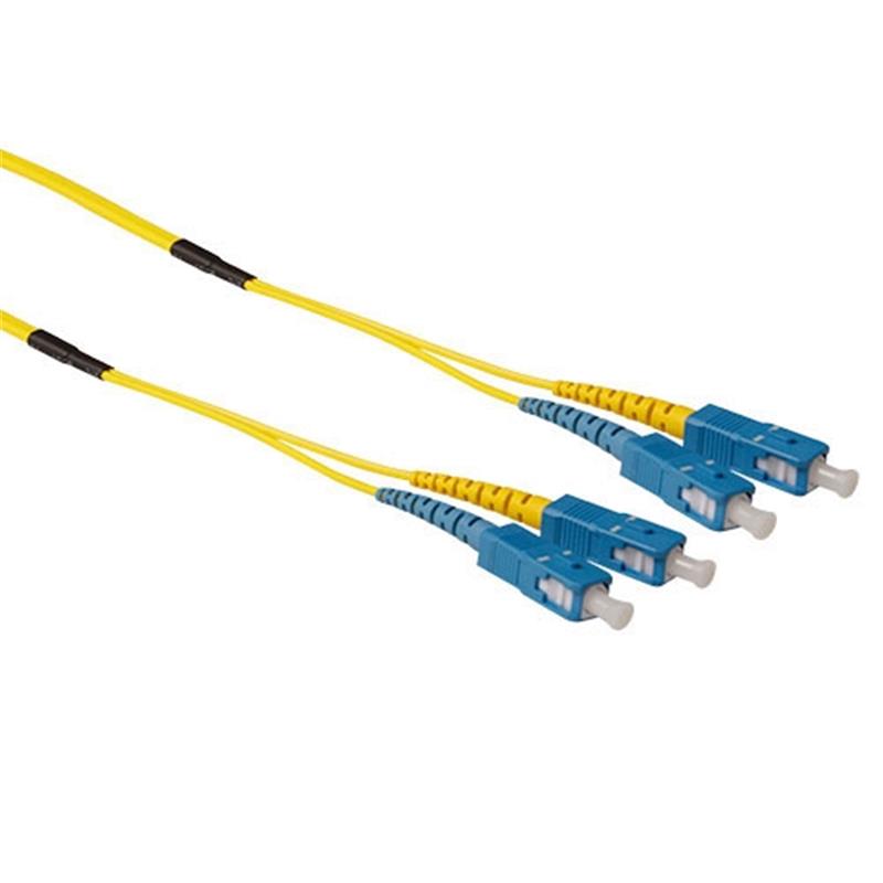 ACT RL5701 Glasvezel kabel 10 m 2x SC OS2 Blauw, Geel