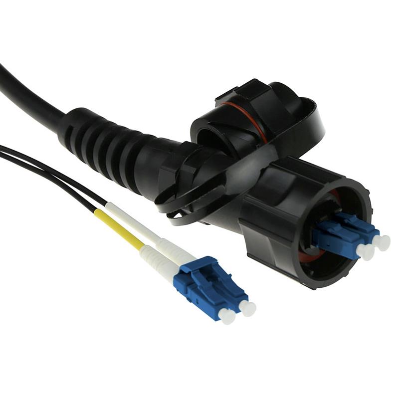 ACT RL7315 Glasvezel kabel 15 m 2x LC 2x LC ODVA OS2 Zwart