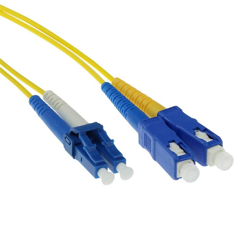 ACT RL8925 Glasvezel kabel 25 m 2x LC 2x SC OS2 Zwart, Blauw, Rood, Wit, Geel