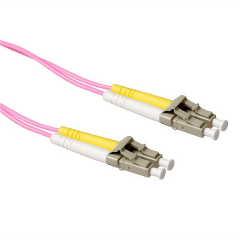 ACT 1m 50/125µm OM4 Glasvezel kabel LC Blauw