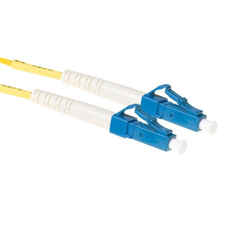 ACT RL9990 Glasvezel kabel 0,5 m LC OS2 Blauw, Wit, Geel