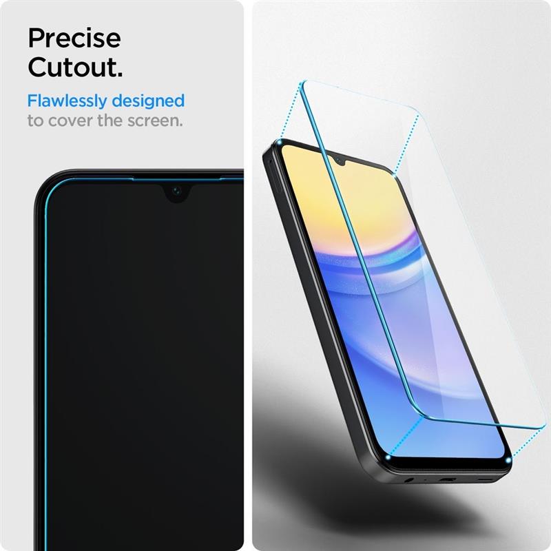 Spigen Screenprotector Samsung Galaxy A15 4G 5G Galaxy A25 - Tempered Glas tR Slim 2 Pack - Clear