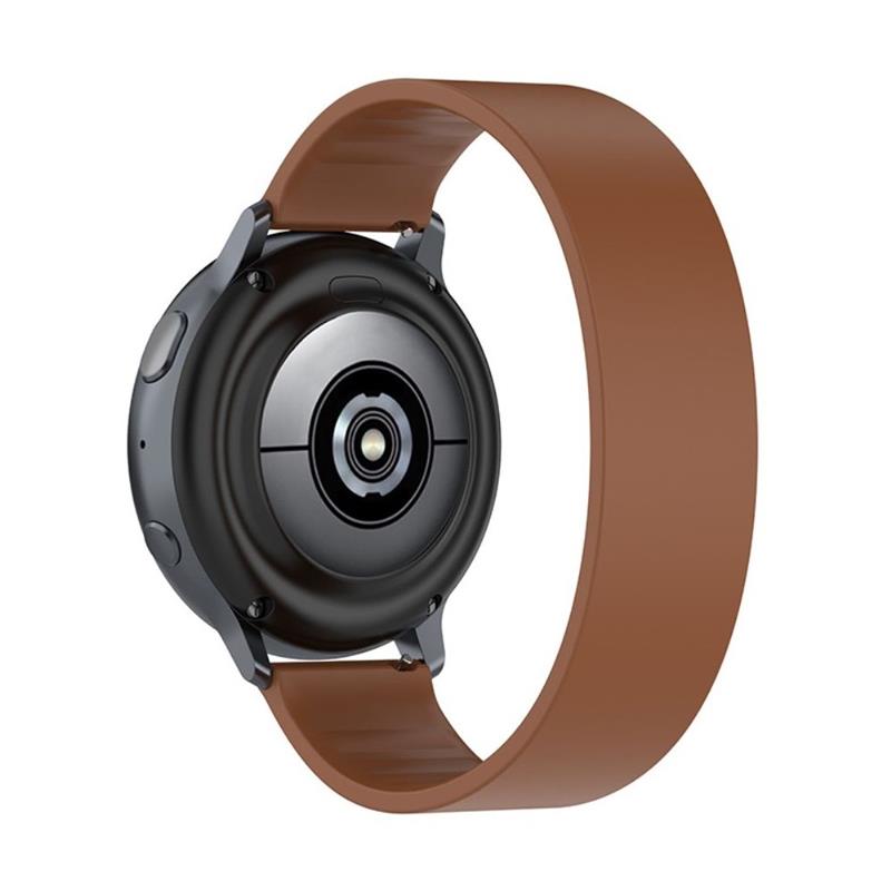 Watch Strap Samsung Galaxy Watch 4 5 6 7 20mm - Silicone Sport Band - Brown