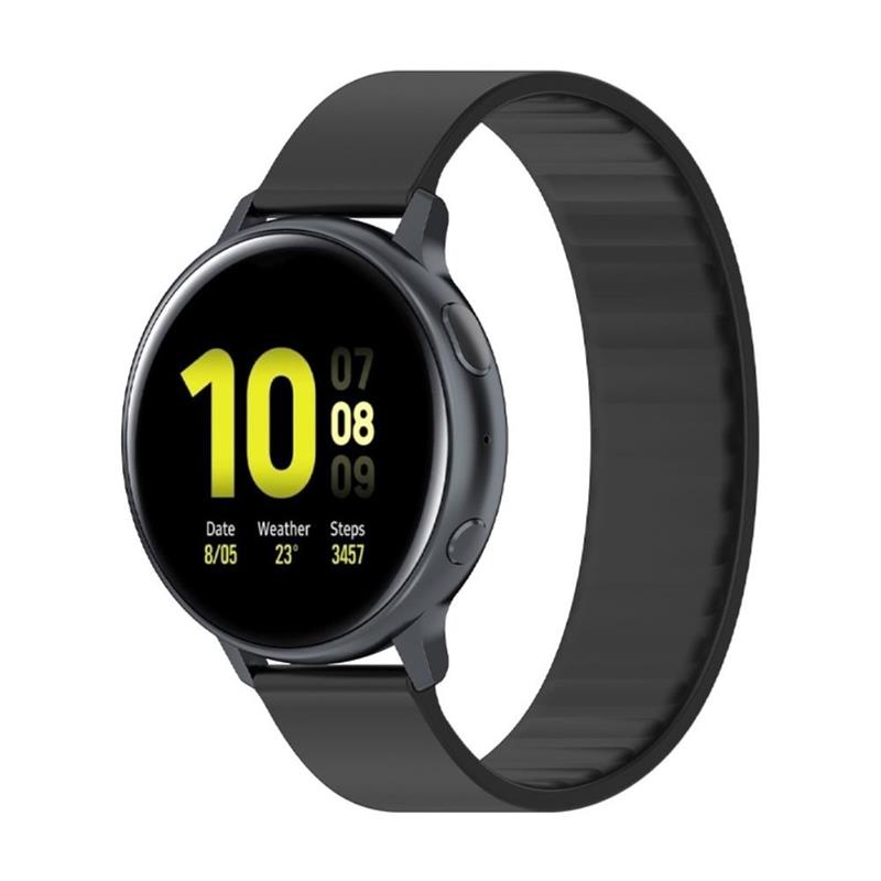 Watch Strap Samsung Galaxy Watch 4 5 6 7 20mm - Silicone Sport Band - Black