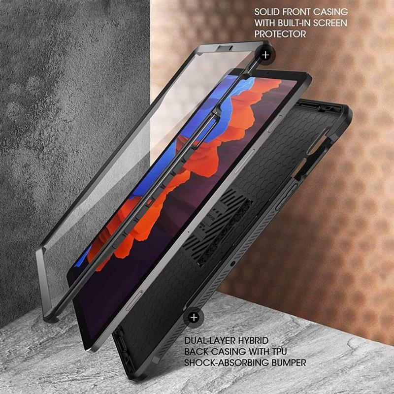 Supcase Hoes geschikt voor Samsung Galaxy Tab S8 S7 - Unicorn Beetle Pro Hoes - Black