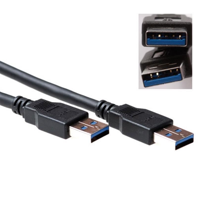 ACT SB0002 USB-kabel 5 m 3.2 Gen 1 (3.1 Gen 1) USB A Zwart