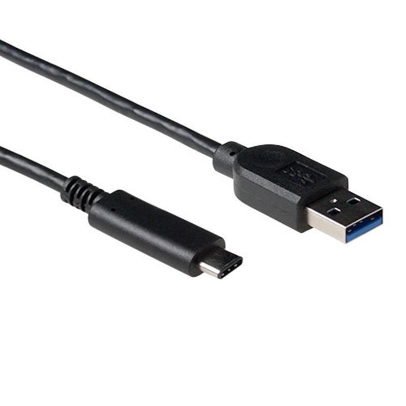 ACT SB0012 USB-kabel 1 m USB 3.2 Gen 2 (3.1 Gen 2) USB C USB A Zwart