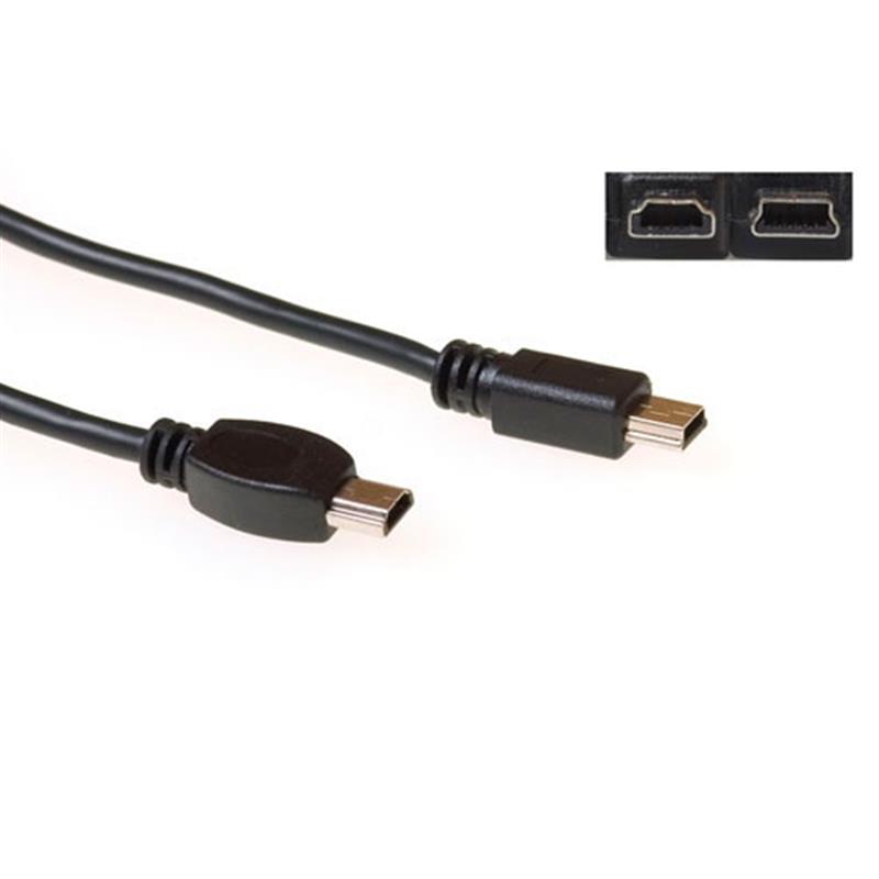 ACT USB On the Go kabel USB mini A5 male - USB mini B5 male