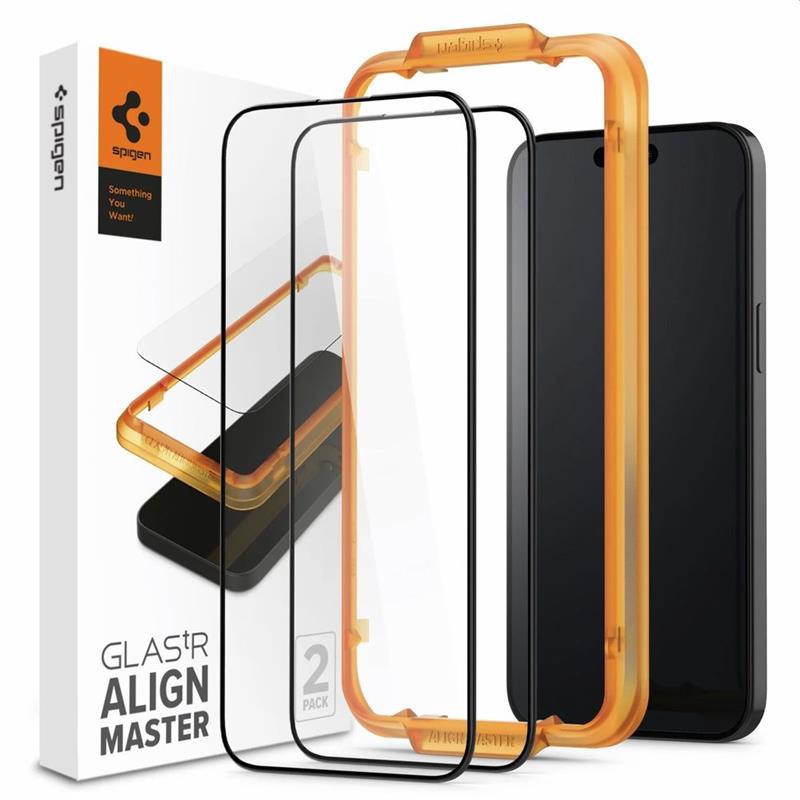 Spigen iP15 Glas tR AlignMaster Blk 2P 