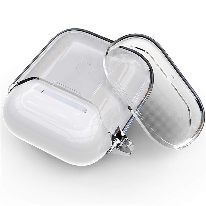 Apple AirPods 1 2 - Soft TPU Case with hook - Clear