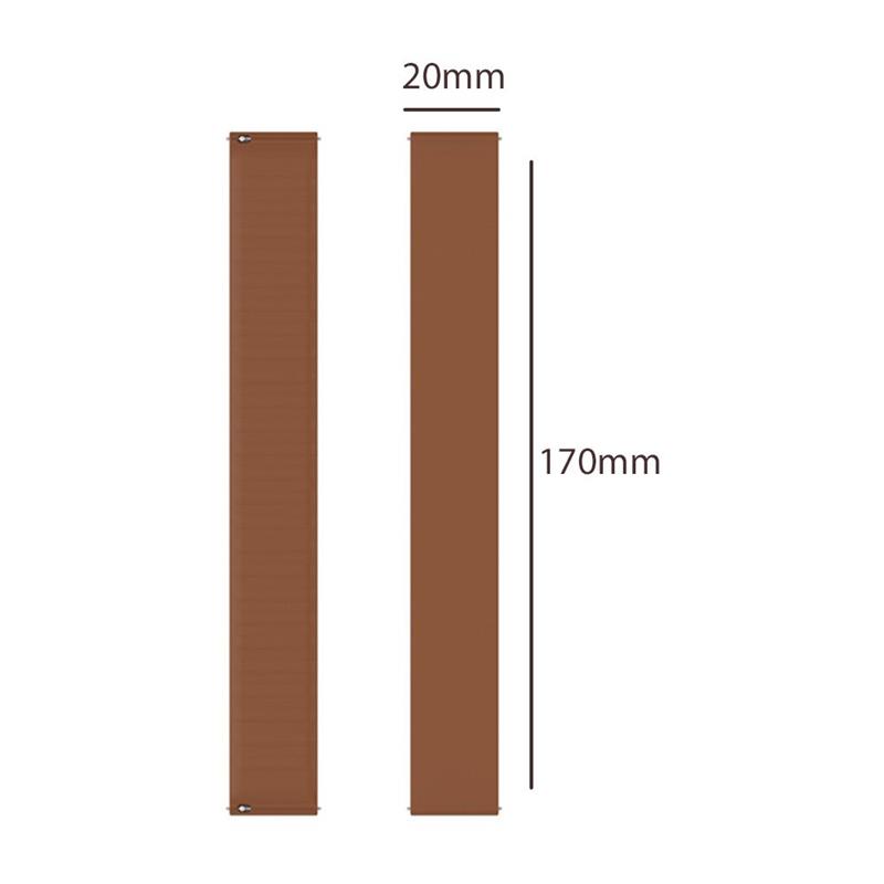 Watch Strap 20mm - Silicone Sport Band 170mm - Brown