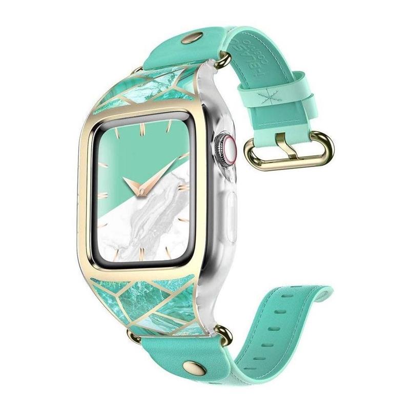 Supcase Apple Watch 44mm - Cosmo Luxe Case Band - Marble Green