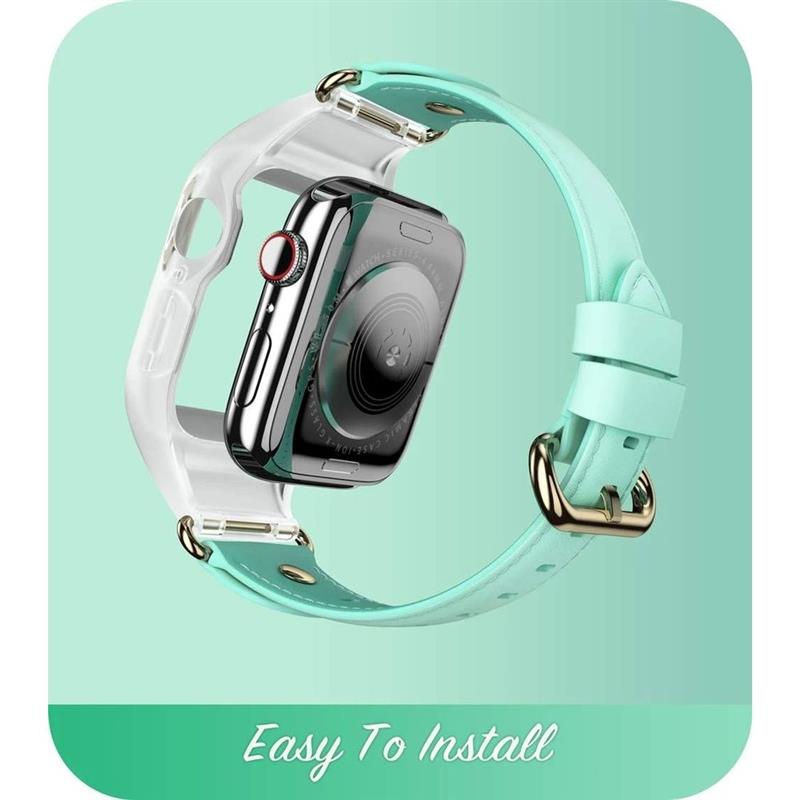 Supcase Apple Watch 44mm - Cosmo Luxe Case Band - Marble Green