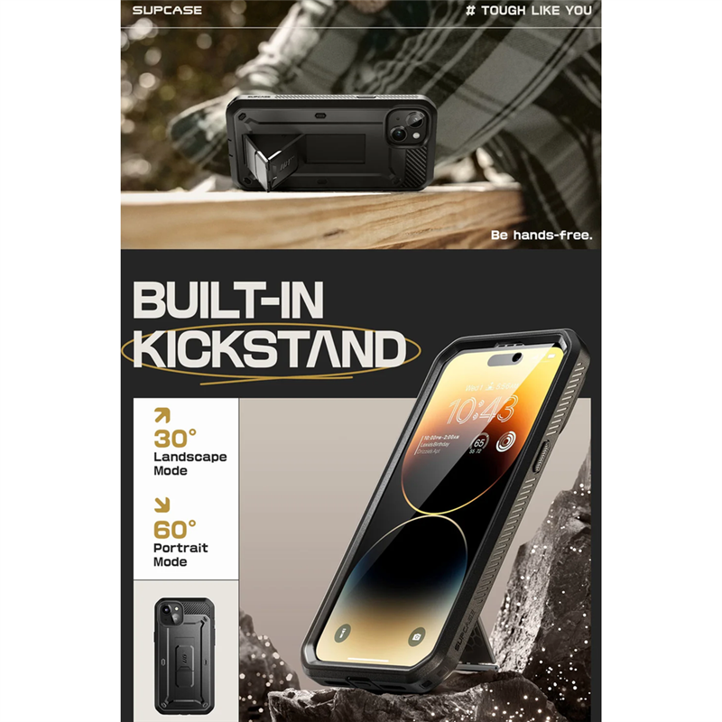 Supcase Case iPhone 15 - Unicorn Beetle Pro - Black