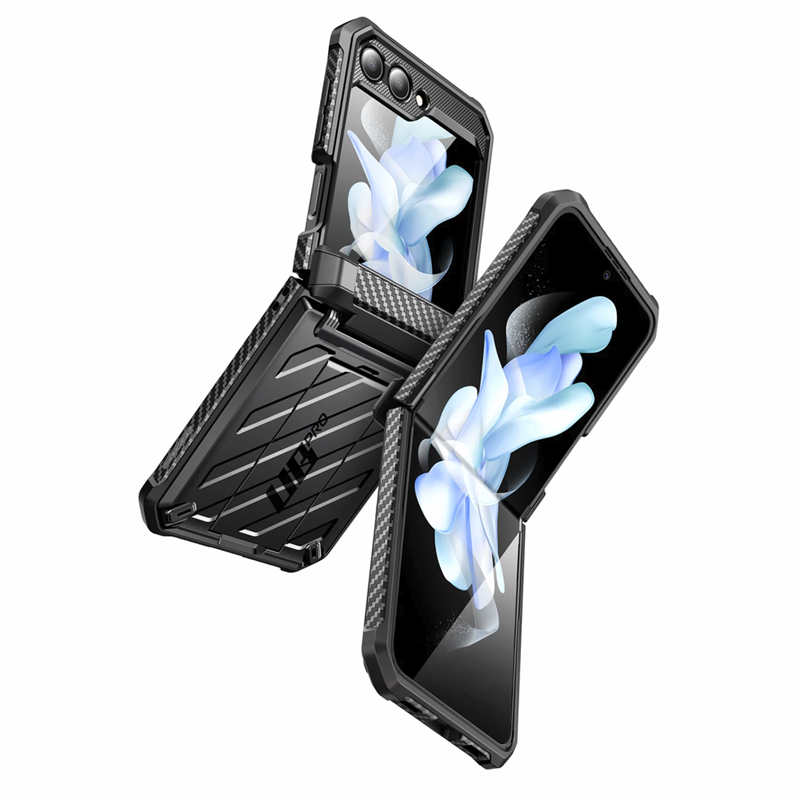 Supcase Case Samsung Galaxy Z Flip5 - Unicorn Beetle Pro Rugged Case Belt Clip - Black