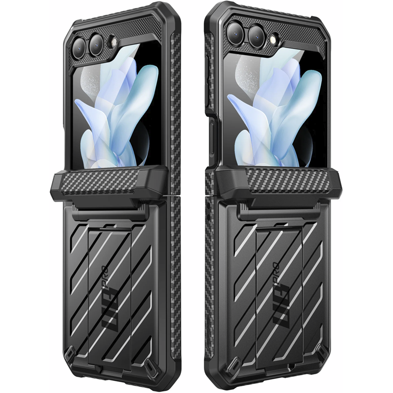 Supcase Case Samsung Galaxy Z Flip5 - Unicorn Beetle Pro Rugged Case Belt Clip - Black