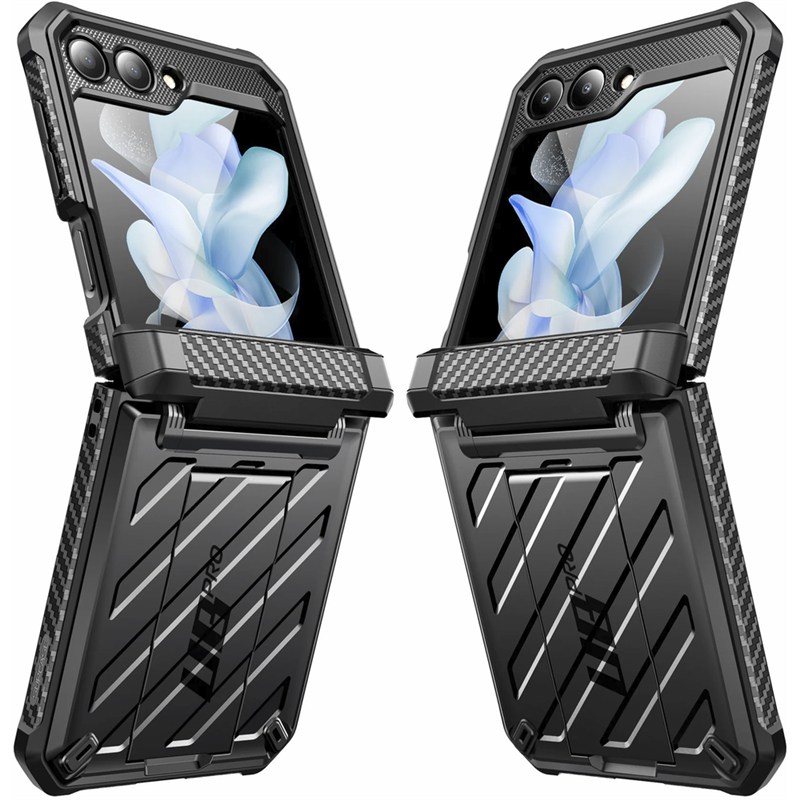 Supcase Case Samsung Galaxy Z Flip5 - Unicorn Beetle Pro Rugged Case Belt Clip - Black