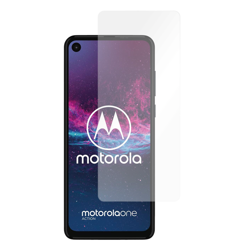 Motorola One Action Tempered Glass - Screenprotector - Clear