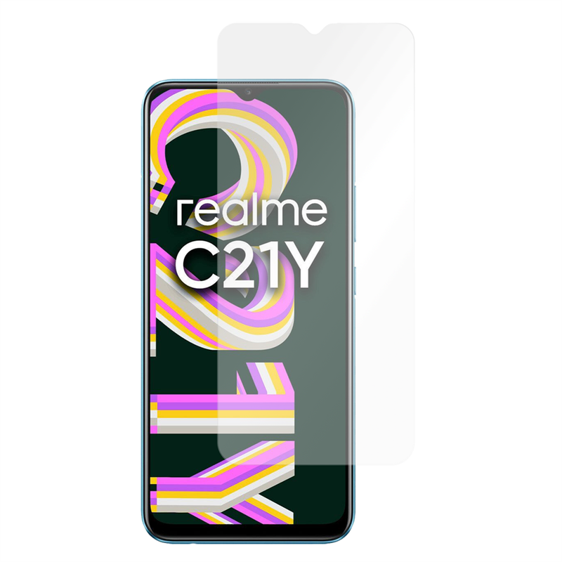 Realme C21Y Tempered Glass - Screenprotector - Clear