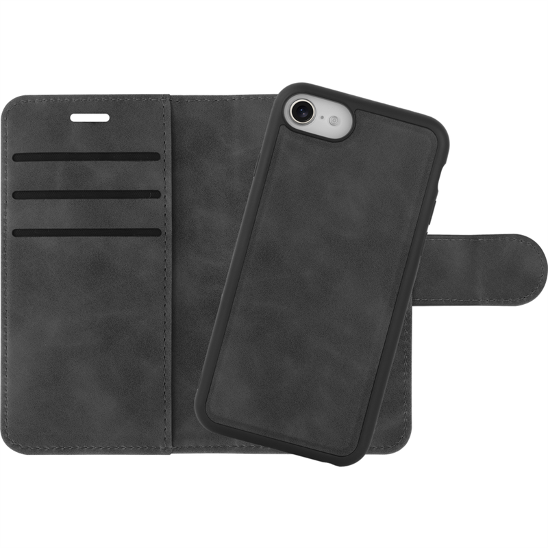 iPhone SE 2022 - Detachable Wallet Case 2-in-1 - Black