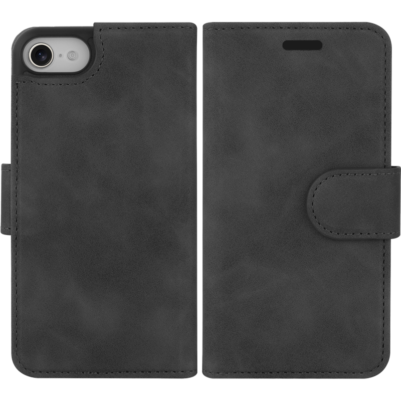 iPhone SE 2022 - Detachable Wallet Case 2-in-1 - Black