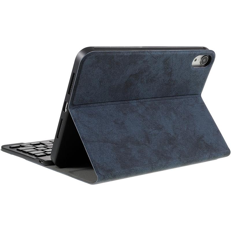 iPad Mini 2022 6th Gen - Premium Bluetooth Keyboard Cover - Vintage Blue