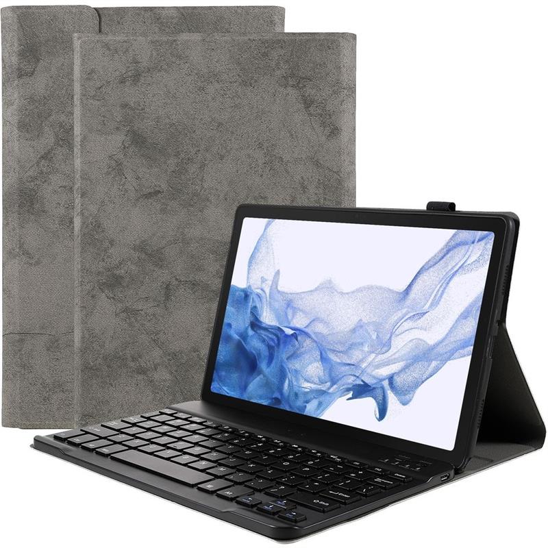 Samsung Galaxy Tab S8 - Premium Bluetooth Keyboard Cover Qwertz Grey
