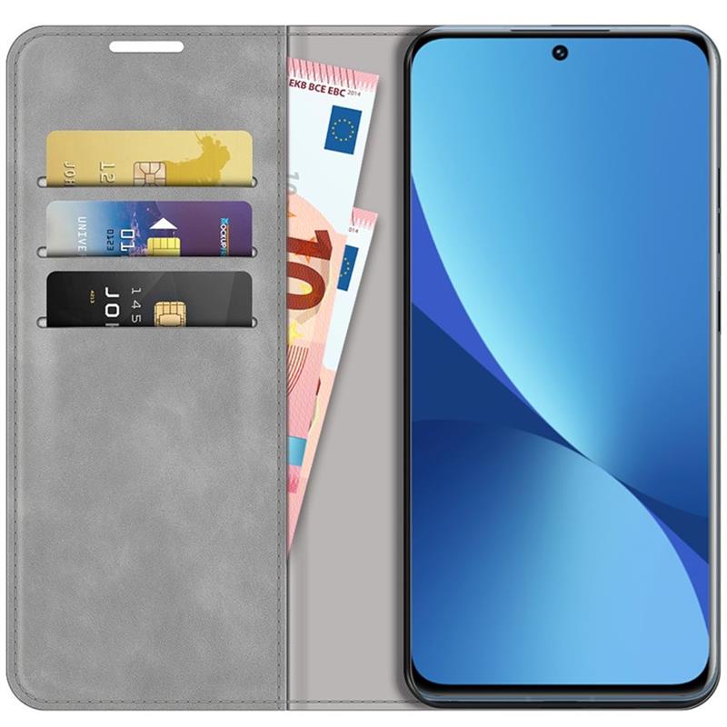 Xiaomi 12 12X - Magnetic Wallet Case - Grey