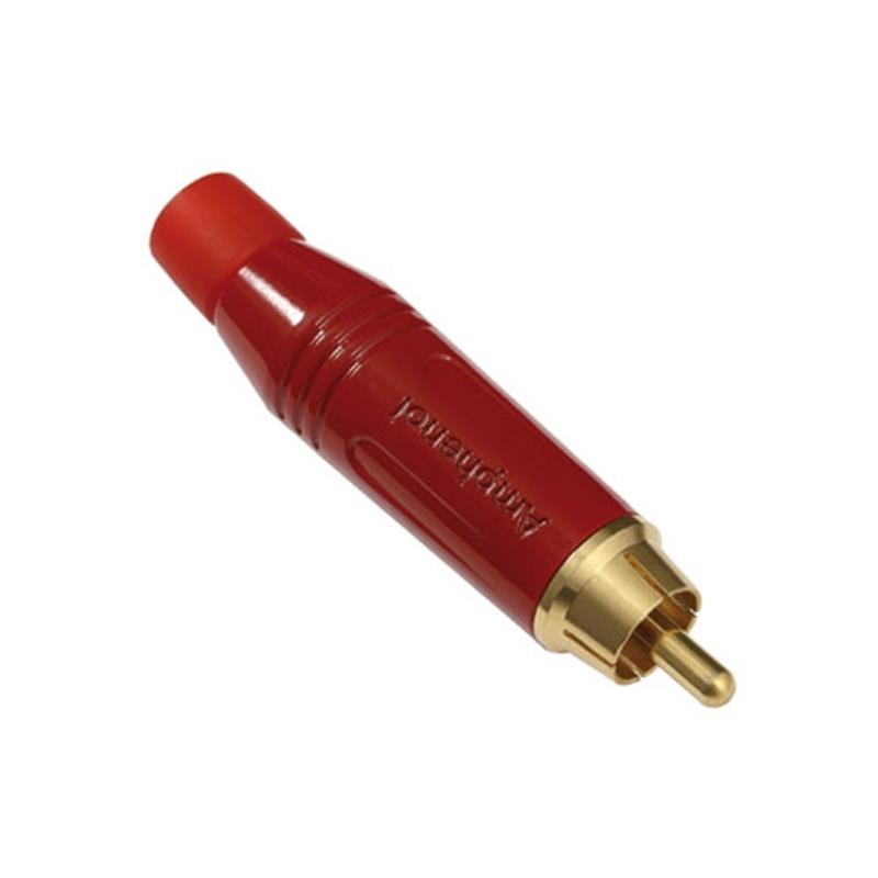 Amphenol RCA Connector male in het rood