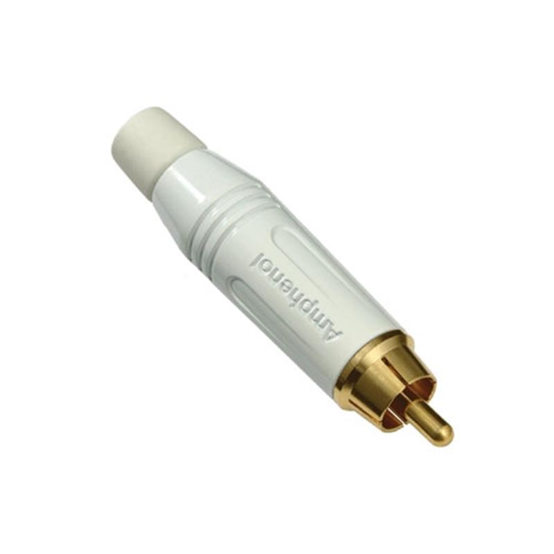 Amphenol RCA Connector male in het wit