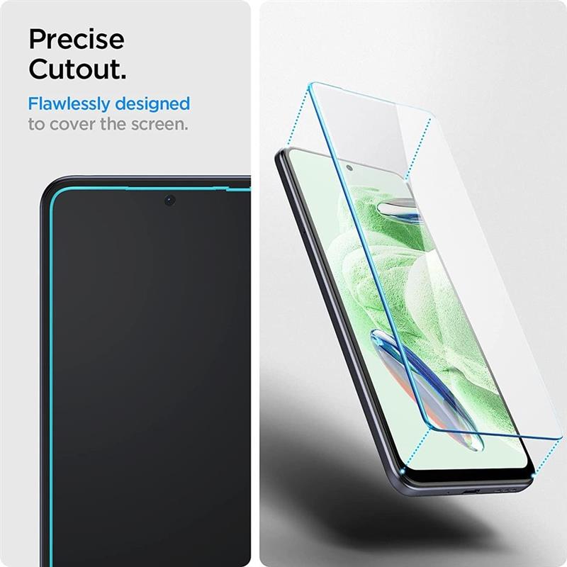 Spigen Screenprotector Xiaomi Redmi Note 12 5G Poco X5 5G - Tempered Glas tR Slim - Clear